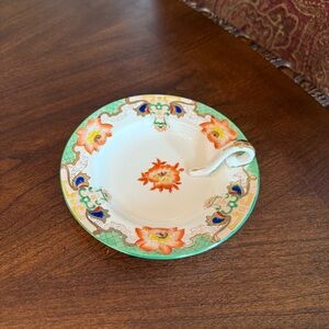 Vintage Hand-Painted Porcelain Floral Moriyama Mori-machi Serving Dish Japan